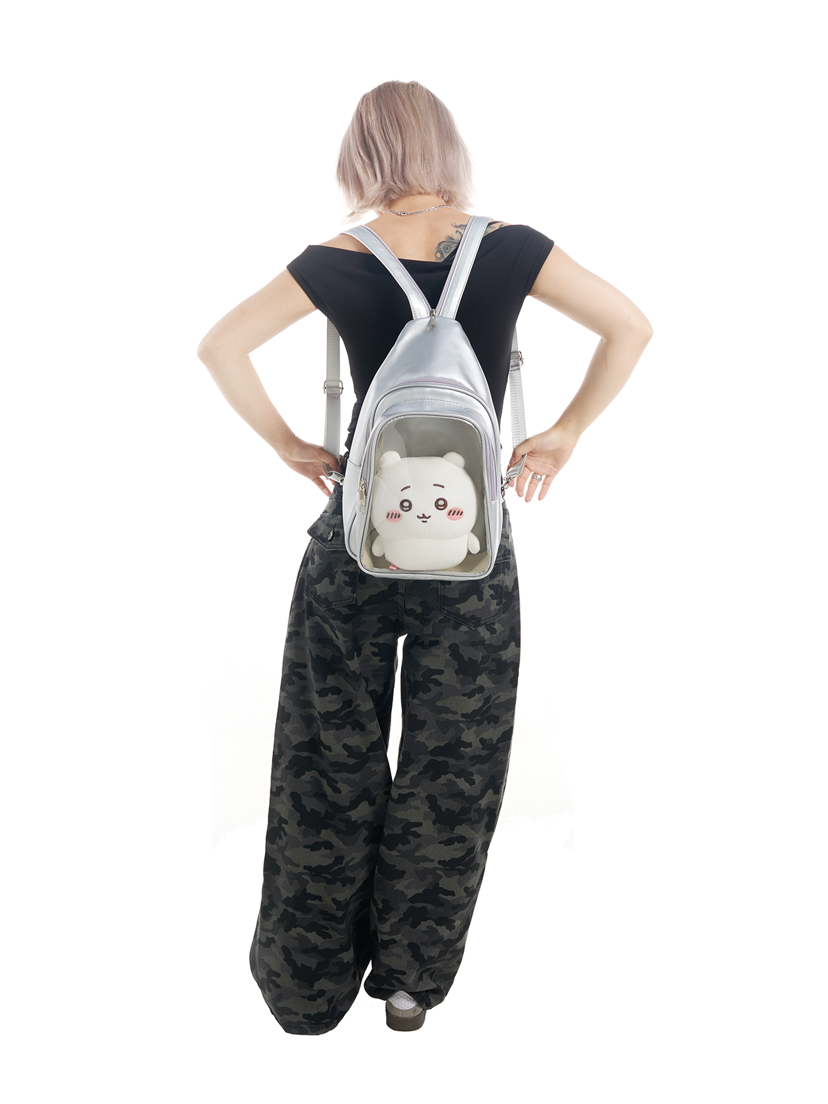 Large Plushies Companion Bag with Clear Display – Convertible for Backpack, Crossbody & Shoulder Carry