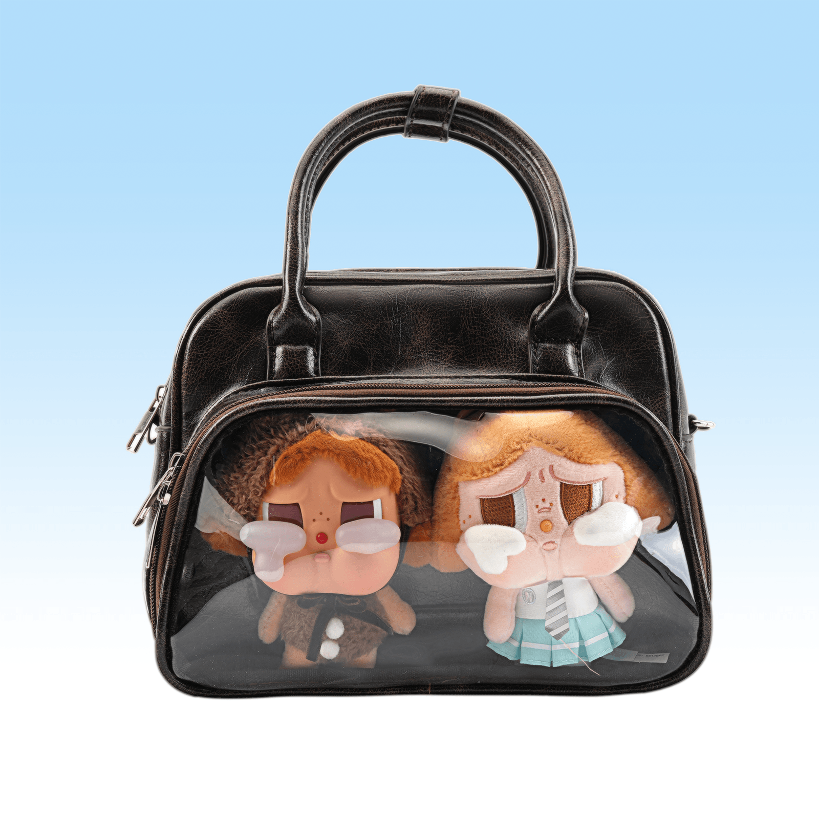 Plushies Companion Bag with Clear Display – 4-Way Convertible Square Backpack