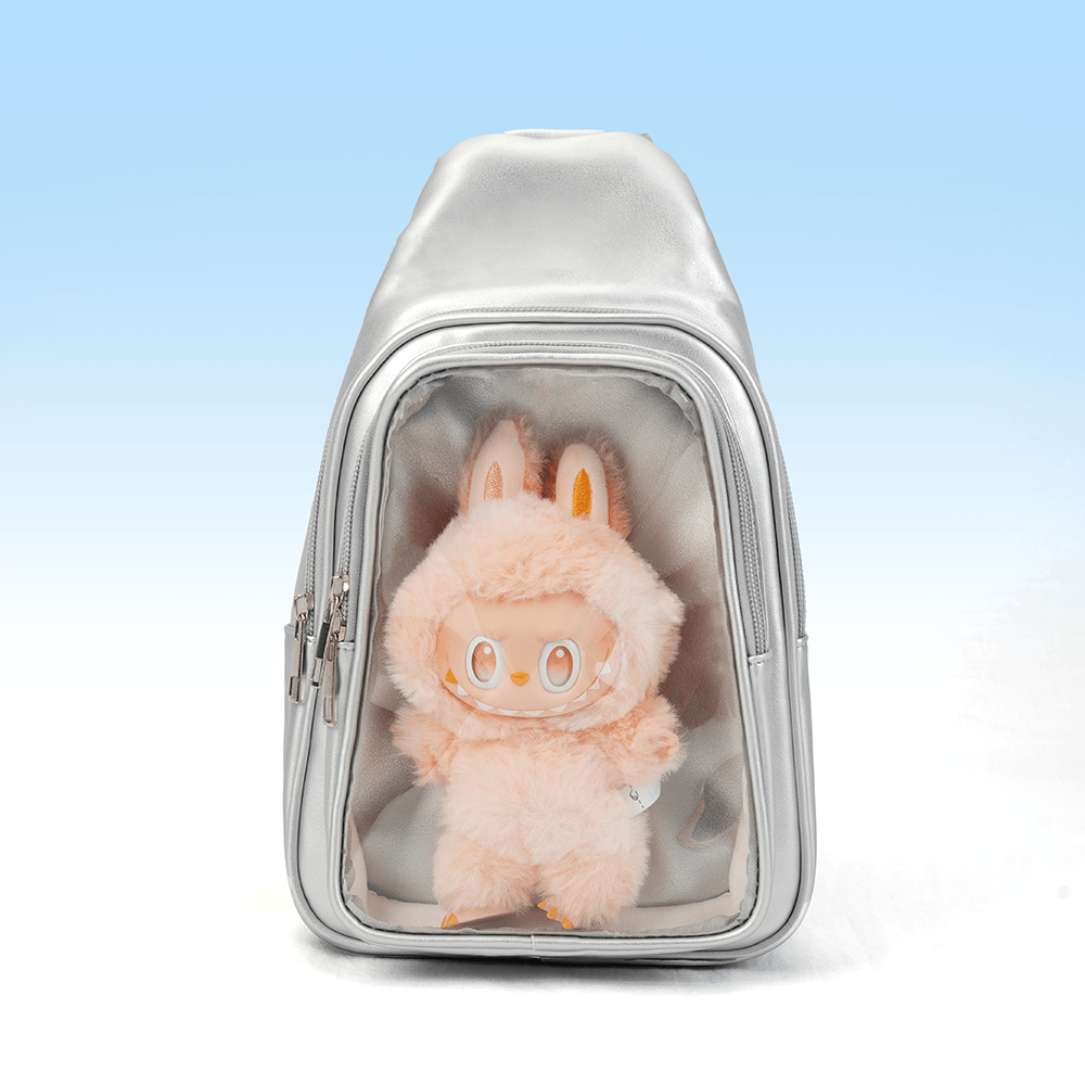 Plushies Companion Bag with Clear Display – Convertible for Crossbody & Shoulder Carry